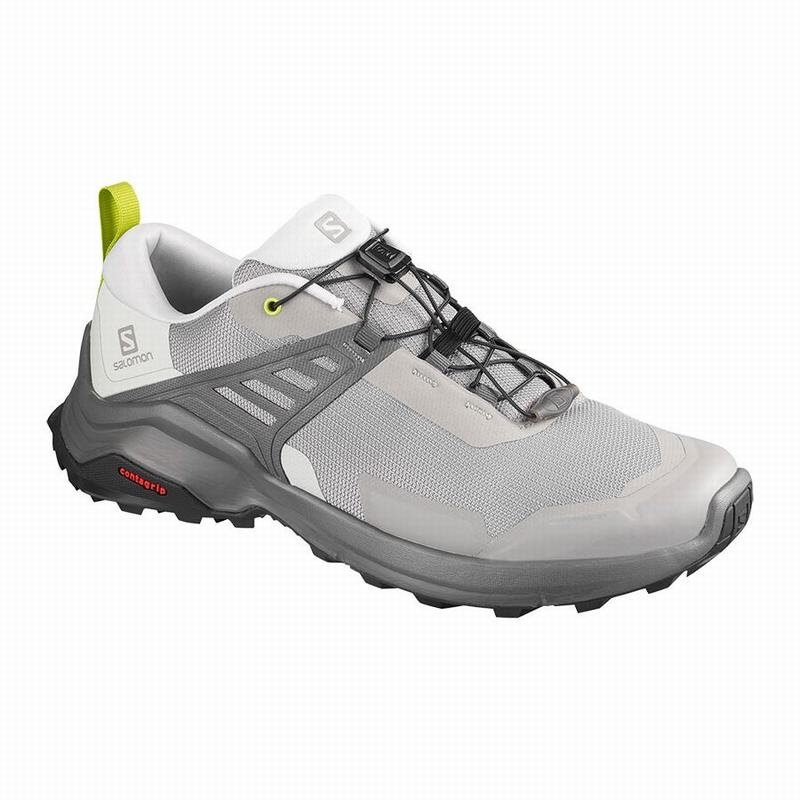 Salomon Singapore Mens Hiking Shoes - X RAISE Grey/Light Green | 59182-ZHMX